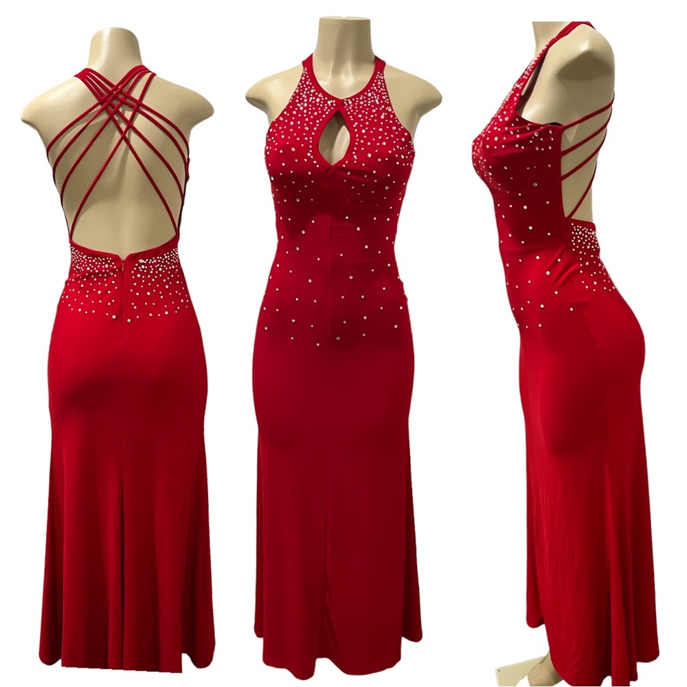 Red Rhine Stone Dress